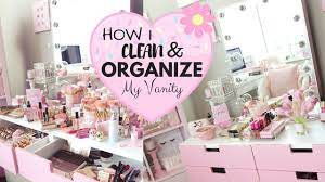 clean and organize my makeup vanity
