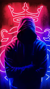 hacker neon light wallpaper