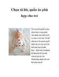 Chọn tã lót, quần áo phù hợp cho trẻ.pdf (Trẻ sơ sinh)