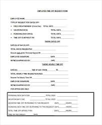 Free 12 Sample Time Off Request Forms In Pdf Doc