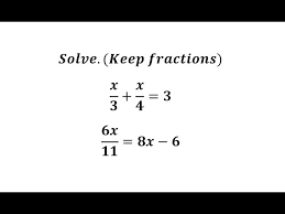 Equation In One Variable With Fractions