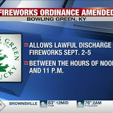 bowling green fireworks ordinance