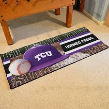 fanmats tcu horned frogs white 2 5 ft