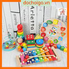 Đồ chơi gỗ thông minh an toàn giúp phát triển trí tuệ cho trẻ 1 2 3 4 5  tuổi dochoigo.vn - Đồ chơi xếp hình & xây dựng