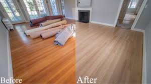 before and after hardwood floor 1 coat
