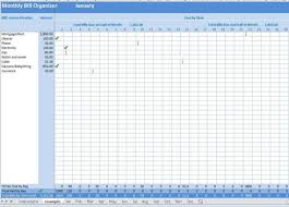 Monthly Bill Organizer Excel Template Payments Tracker By Due Date
