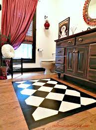 paint a rug on your wood floor