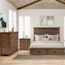 natural wood color queen bedroom sets