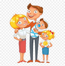 This is a picture of a happy family, with pictures featuring parents with two children. Transparent Family Day Cartoon People Finger For Happy Free Illustration Funny Family Hd Png Download Vhv