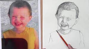 to draw a portrait from photo