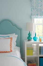 Turquoise Kids Room With Blue And