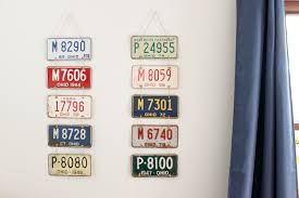 License Plate Art Wall Decor Cleverly