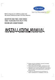 air conditioner installation manual pdf