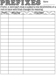 Prefix And Suffix Fill In Chart