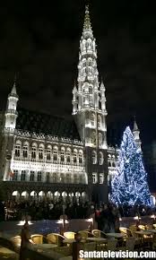 Grand Place In Brussels In Belgium With Christmas Lights