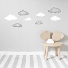 Graphite Grey Clouds Wall Art