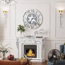 Round Decorative Mirrored Wall Clock