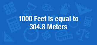 Suppose you want to convert 1.8 meter into feet. What Is 1000 Feet In Meters Convert 1000 Ft To M