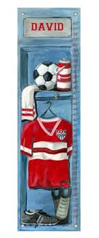 Personalized Soccer Locker Growth Chart