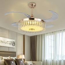 Crystal Drum Ceiling Fan Light