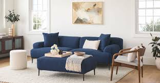abisko aurora blue fabric sofa article