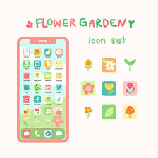 Flower Garden Icon Set Adriane Tsai S