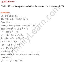 Extra Questions Maths Chapter 4