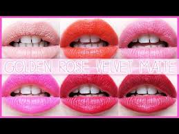 golden rose velvet matte lipsticks