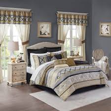 Black and gold comforter set. Astoria Grand Lonsdale Paisley 24 Piece Comforter Set Reviews Wayfair