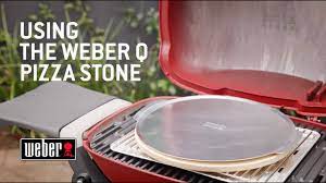 using the weber q pizza stone you