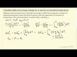 calculate gibbs free energy change for