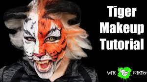 wild tiger face painting tutorial 3d