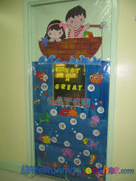 classroom door decor little running