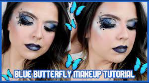blue erfly eyeshadow makeup look