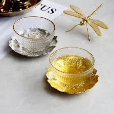 Maxbell Glass Tea Coffee Cup Saucer