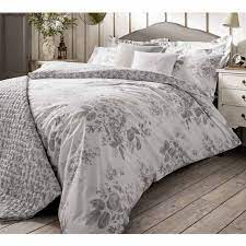 Darcy Rose Grey Bed Linen Grey Poppy