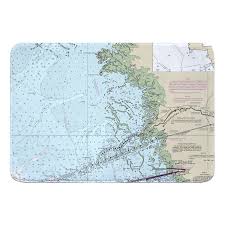 Fl Yankeetown Fl Nautical Chart Memory Foam Bath Mat