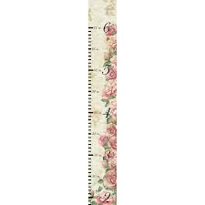 Cosby Trailing Roses On Abaca Board Personalized Growth Chart