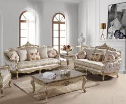 Fabric Wood Sofa And Loveseat Set