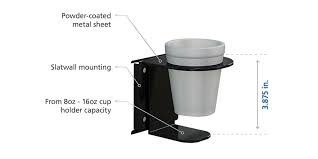 Slat Wall Mounted Cup Holder Afc