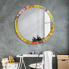 Round Decorative Wall Mirror Colorful