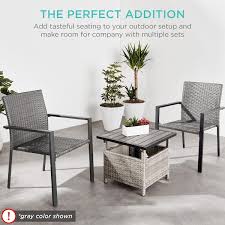 Stackable Brown Wicker Chairs