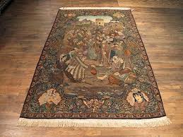 persian pictorial tabriz rug 6 0 x