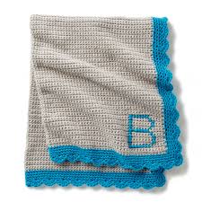 Bernat Crochet Monogram Baby Blanket Yarnspirations
