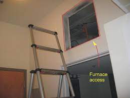 condo furnace above the ceiling the