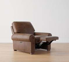 Turner Roll Arm Leather Power Recliner