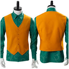 Joker 2019 Joaquin Phoenix Vest Shirt Green Cosplay Costume