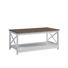 Oxford Coffee Table With Shelf In White