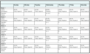 Blank Monthly Work Schedule Template Naomijorge Co