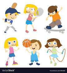 Cartoon Children Playing Royalty Free Vector Image